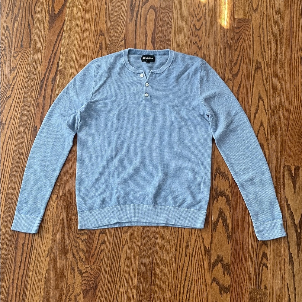 Bonobos Light Blue Henley Sweater